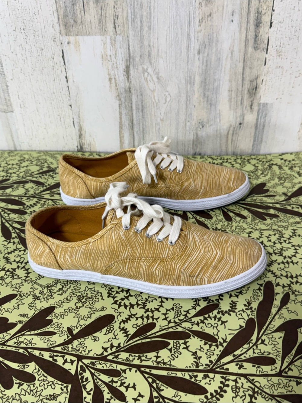 Universal Thread Mustard Canvas Slip-On Sneakers